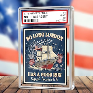 So Long London had a good run 4 juillet Bloc acrylique, n° 1 agent libre américain style carte à collectionner, patriotique, plaque acrylique jour de l'indépendance