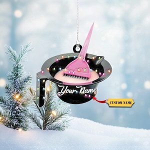 Personalized Hairstylist Christmas Ornament 2D , Hairdresser Barber Xmas Ornament 2D Printed Acrylic Shape Barber Shop Christmas Decoration