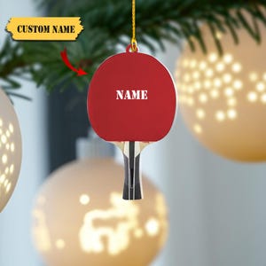 Personalized Table Tennis Christmas Ornament 2D, Custom Table Ornament, Table Tennis ornament ,Table Tennis, Loved Ping Pong Ornament