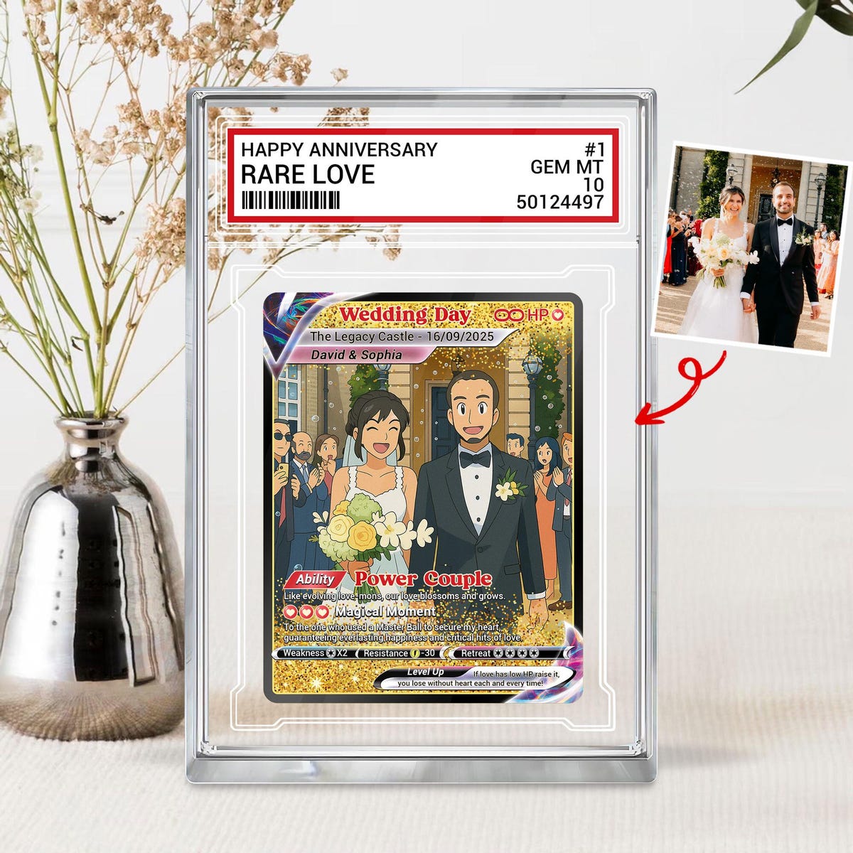 Custom Photo Couple Trading Card Gift, Etsy - 3x5in