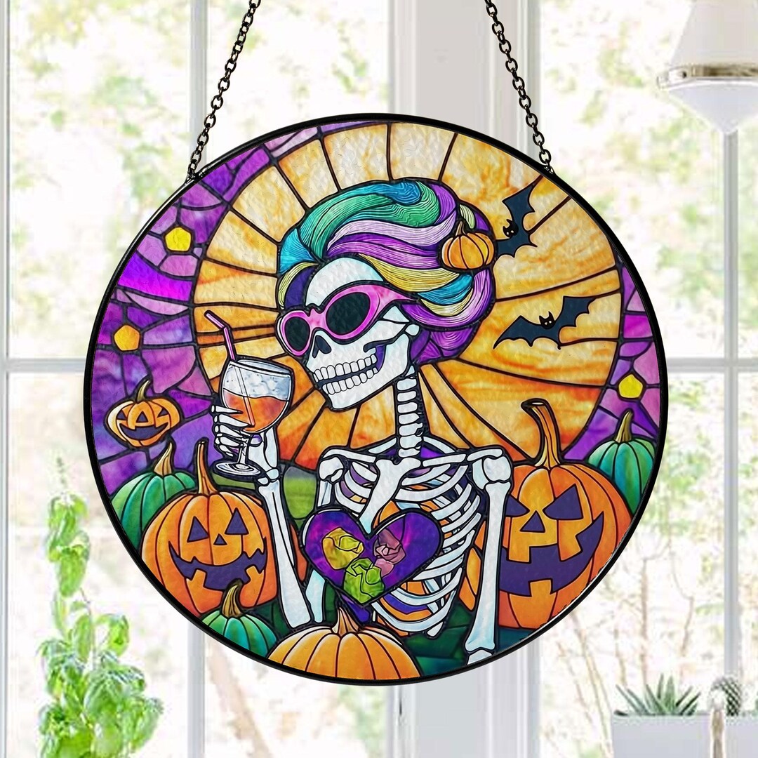 ステンドグラス　ハロウィンの屋台 ステンドグラス ハロウィンの屋台 ステンドグラス ハロウィン