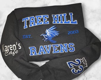 One Tree Hill Ravens Embroidered Sweatshirt: Karen's Cafe, Scott 23 Designs