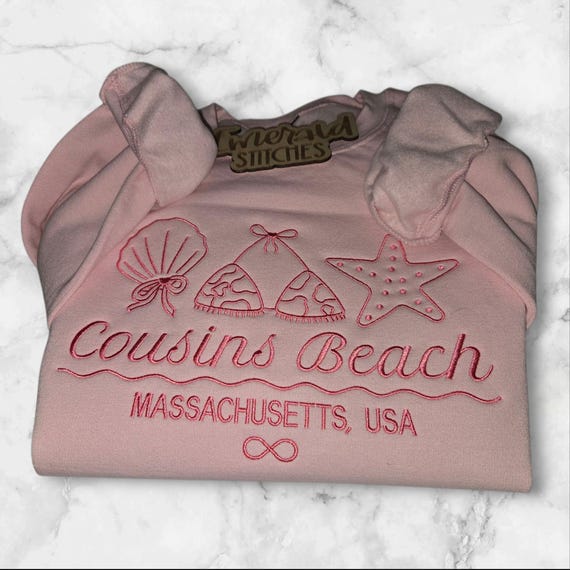 Cousins beach embroidered Gildan 18000 crewneck, The Summer I turned pretty. Team Conrad, Team Jeremiah.