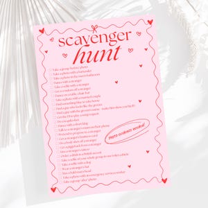 Hens Bachelorette Party Scavenger Hunt | Bridal Party Games | Printable ...