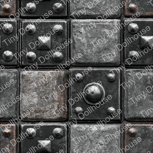 Metal Gray Square Floor Tiles | Industrial Seamless Pattern (digital ...