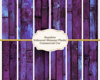 Iridescent Shimmer Plank Dollhouse Wallpaper | Holographic Metallic Miniature Paper (Digital Download)