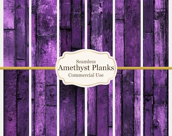Amethyst Purple Metallic Plank Dollhouse Wallpaper | Seamless 1:12 Scale Miniature Paper (Digital Download)