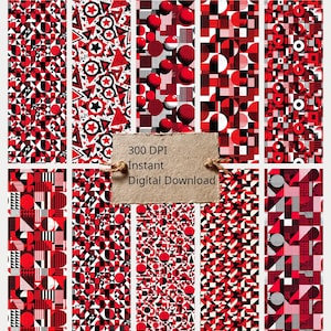 Fondo de pantalla digital constructivista soviético / Fondo de pantalla geométrico en miniatura llamativo / Descarga digital instantánea