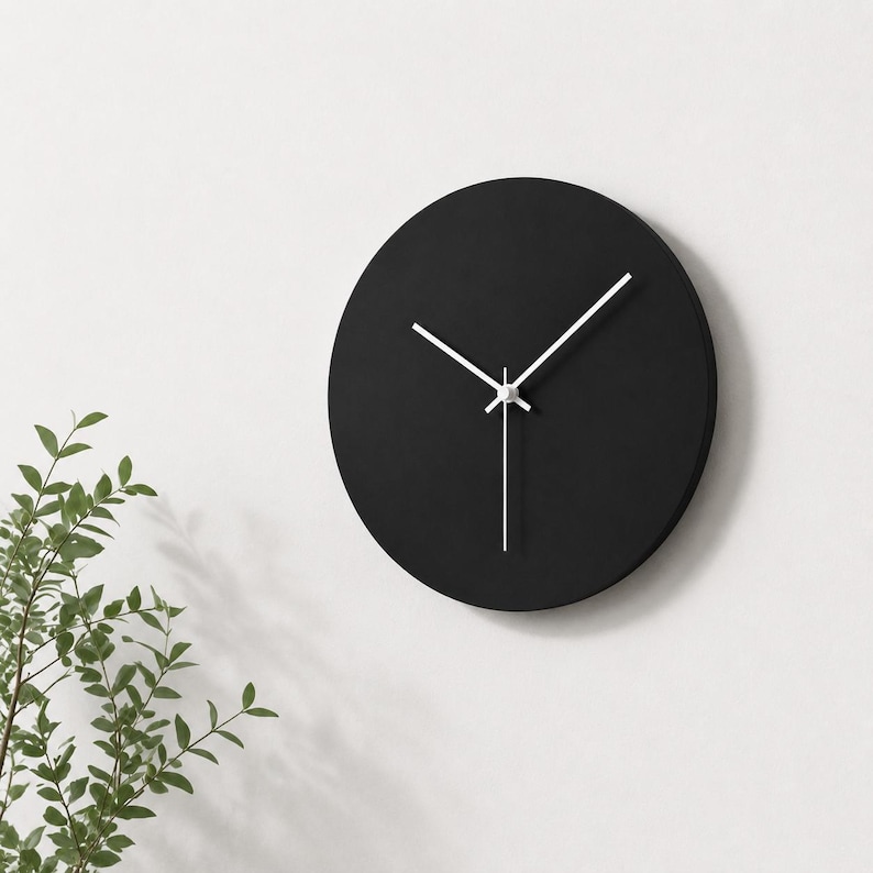 Silent Wall Clock ONA | Minimalist Design | Handmade Wall Decor | Modern Clock in 25, 30 & 35 cm | Gift Idea for Living Room or Office image 8