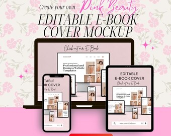 Pink E-book Mockup Bundle: Tablet, Device, iPad (Digital Download)