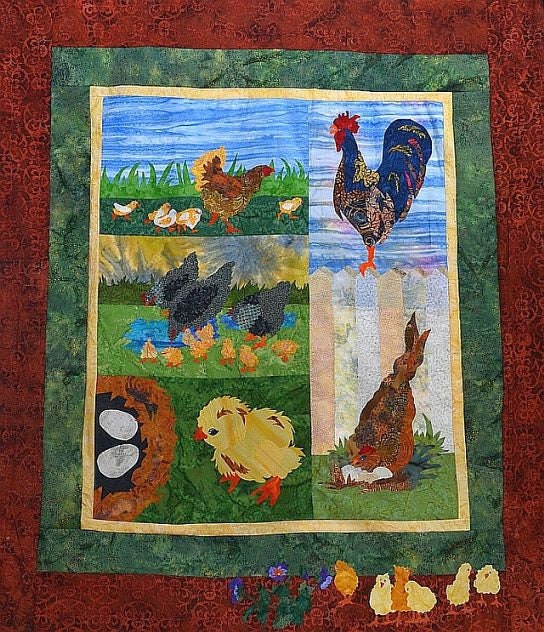 Kit Couette Poulet Maggie Walker COUNTRY JOURNAL - Bloc Du Mois #1 à #8 + Tissu Fond, Neuf