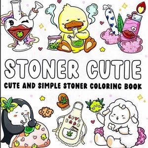 Coloring – Stoner Cutie, a fun and bold adult coloring 42 pages