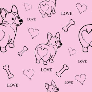 Motif seamless de corgis-Design numérique adaptable.