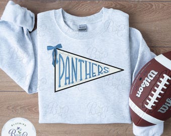 Applique Pennant Panthers Digital Embroidery Design