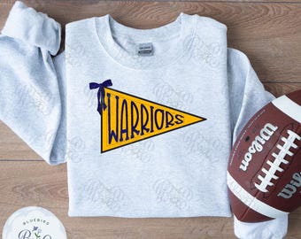 Applique Pennant Warriors Digital Embroidery Design