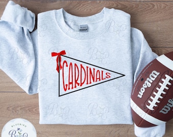 Diseño de bordado digital de banderín de los Cardenales