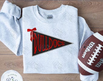Applique Pennant Bulldogs Digital Embroidery Design