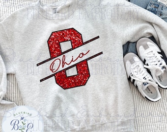 OH State Applique Digital Embroidery Design