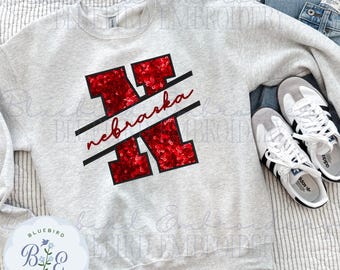 NE State Applique Digital Embroidery Design