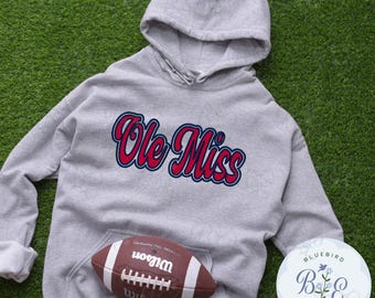 Ole Miss Single Satin Applique Digital Embroidery Design