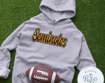 Seminoles Single Satin Applique Digital Embroidery Design