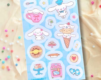 Cinna Bakery Sticker Sheet - White Bunny & Sweets Stickers for Journaling