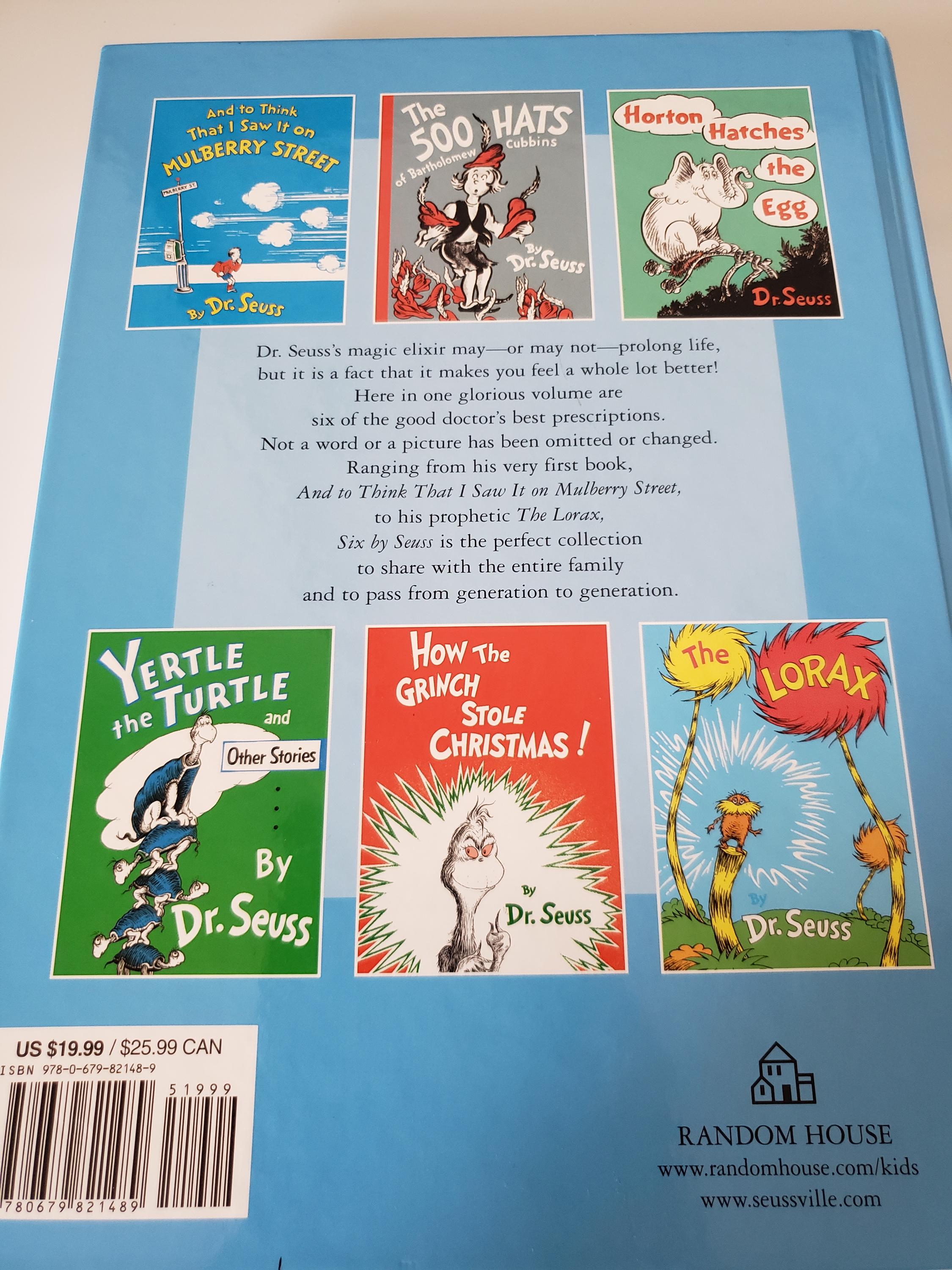 Six by Seuss - 1991 - Etsy