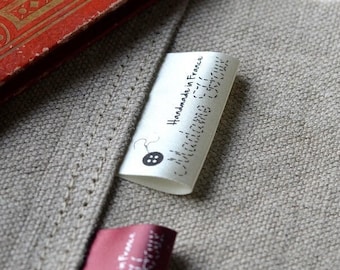 Cream Satin Fabric Labels BOGO SALE 100+100 free Custom  Clothing Labels with your Logo PRECUT