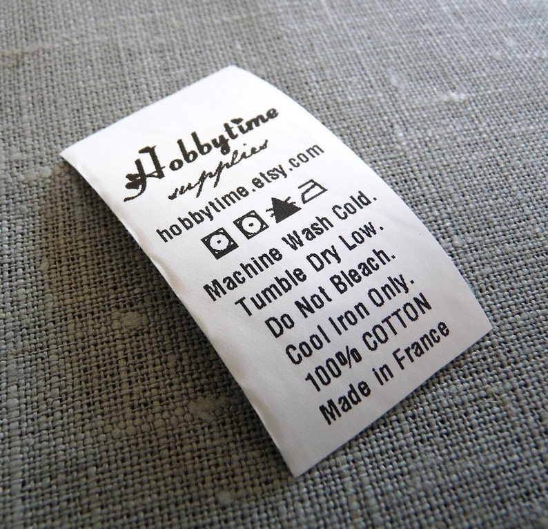 Care Label 500 Custom Polyamide Clothing Labels 1 1/4 wide CUT image 3