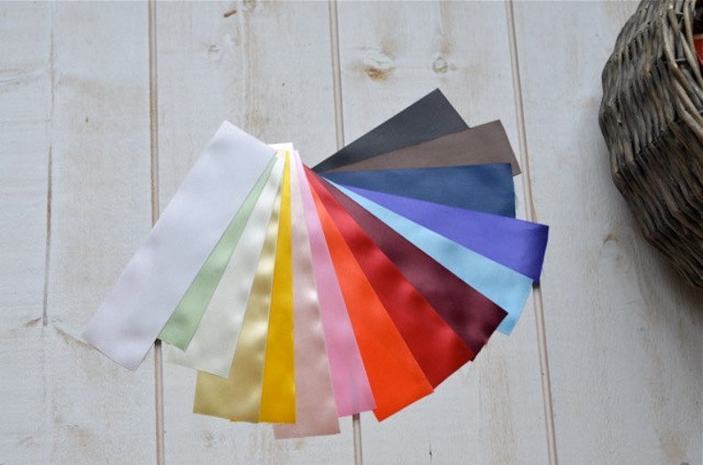 Custom Fabric labels Color Satin Clothing Labels, Logo labels PRECUT image 4