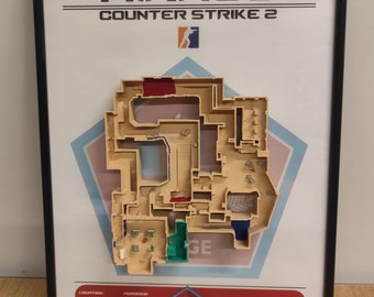 3D Counter Strike Mirage Map inspired Wall Art -Framed with Unique Design