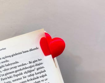 Heart Bookmark – Valentine Gift Book Lover Page Marker