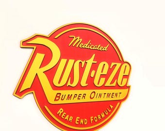 Rust-Eze Cars Wall Sign – 3D Printed Disney Pixar Decor