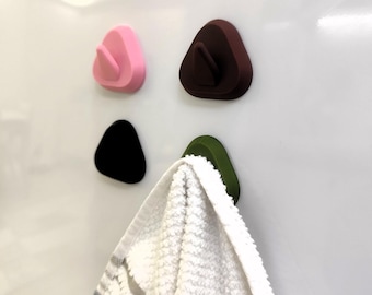 Colorful 3D Printed Magnetic Hooks: Set of 2, Kitchen & Office