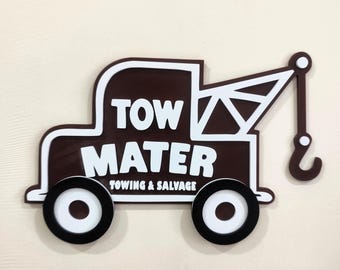 Tow Mater Inspired Wall Art, Cars Themed Kids Room