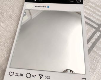 Personalized Retro Computer Mirror, Custom Social Media Wall Decor (Digital Interface)