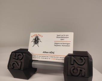 Dumbbell Business Card Holder – Unique Gym Decor & Fitness Gift
