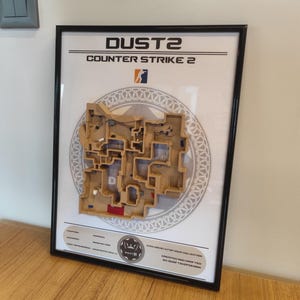 This image showcases a beautifully crafted 3D miniature of the iconic Dust2 map from CS:GO. Expertly printed and hand-painted, every detail of this miniature captures the essence of the game. It’s a stunning collectible for any gaming enthusiast.