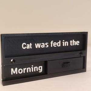 Customizable Pet Feeding Tracker Wall-Mounted | Morning & Evening Reminder