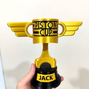 Piston Cup Custom Trophy for Kids - Personalized Racing Award - Cars Movie Inspired Gift - Custom Birthday Trophy