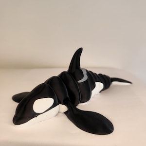Articulating Orca Whale Toy – 3D Printed Killer Whale (Large & Keychain)