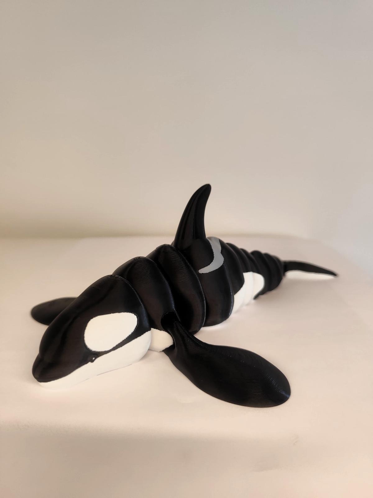 Articulating Orca Whale Toy – 3D Printed Killer Whale (large