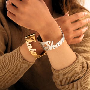 Personalized Name Bracelet, Kids Name Bangle Cuff Bracelet, Custom Name Jewelry, Grandma Gift, Mother Bracelet, Birthday Gift for Her