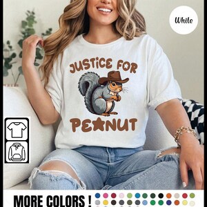 T-shirt Giustizia per arachidi, camicia amante degli animali, scelta di tee scoiattolo, giustizia scoiattolo arachidi, sostenitore dedicato della fauna selvatica, lettura di carte dei tarocchi, regalo.