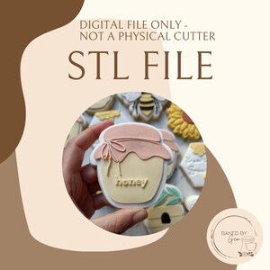 Honey Pot cookie cutter and debosser STL file