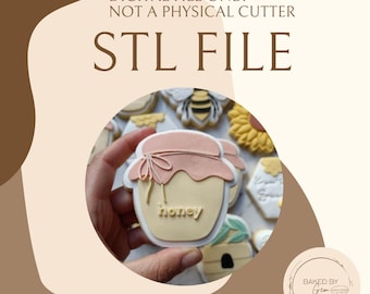 Honey Pot cookie cutter and debosser STL file