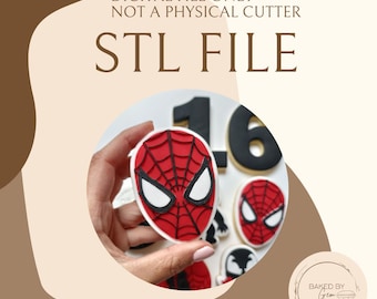 Spider Face cookie cutter and debosser STL file