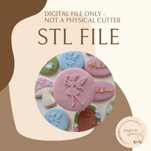 Archivo STL de cortador de galletas y grabador de silueta de hada