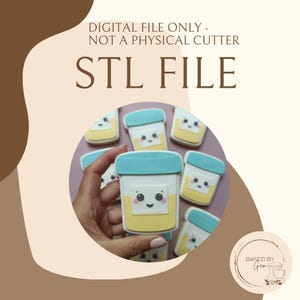 Cortador de galletas y grabador para recipiente recolector de orina, archivo STL