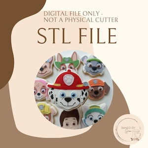 Fire pup cookie cutter and debosser STL file